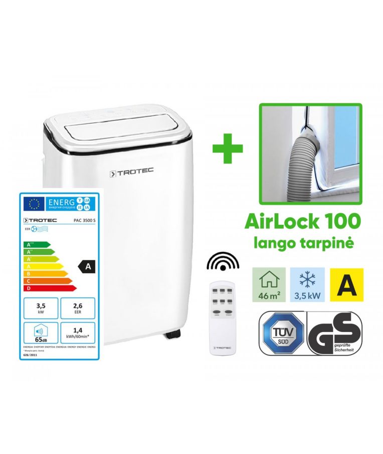  Mobilus oro kondicionierius Trotec PAC 3500 S ir lango tarpinė Trotec AirLock 100