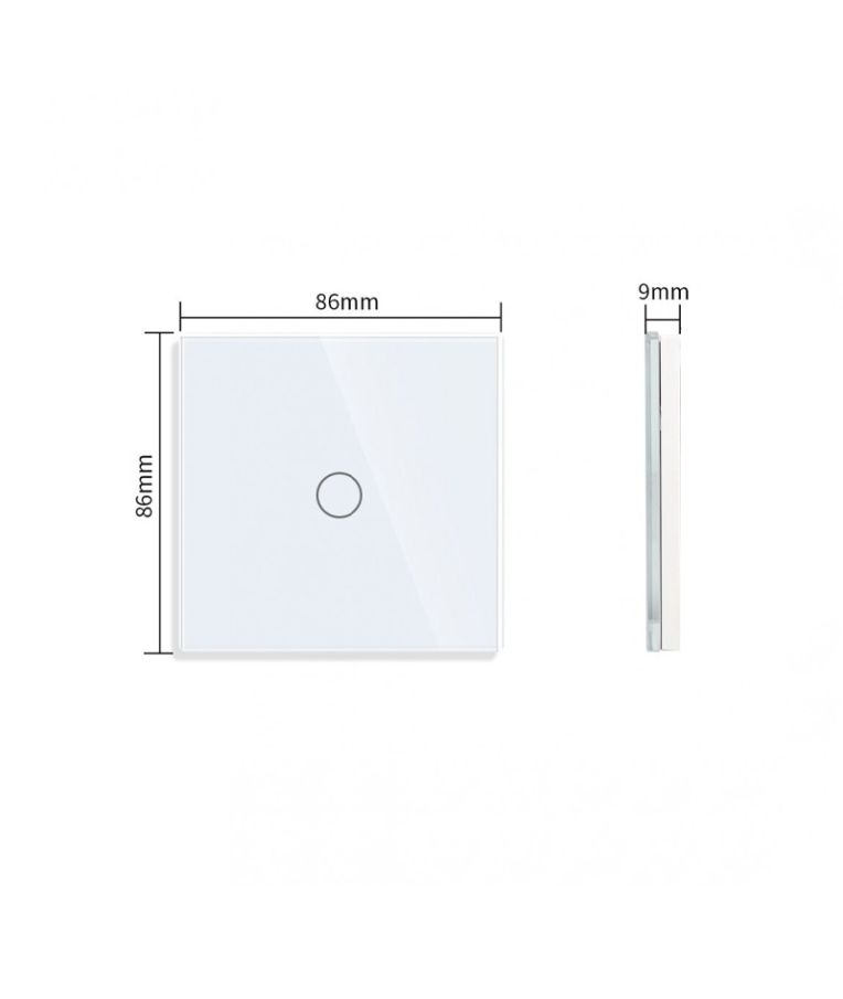Vienpolis sensorinis jungiklio dangtelis Feelspot, baltas, 86x86mm 4