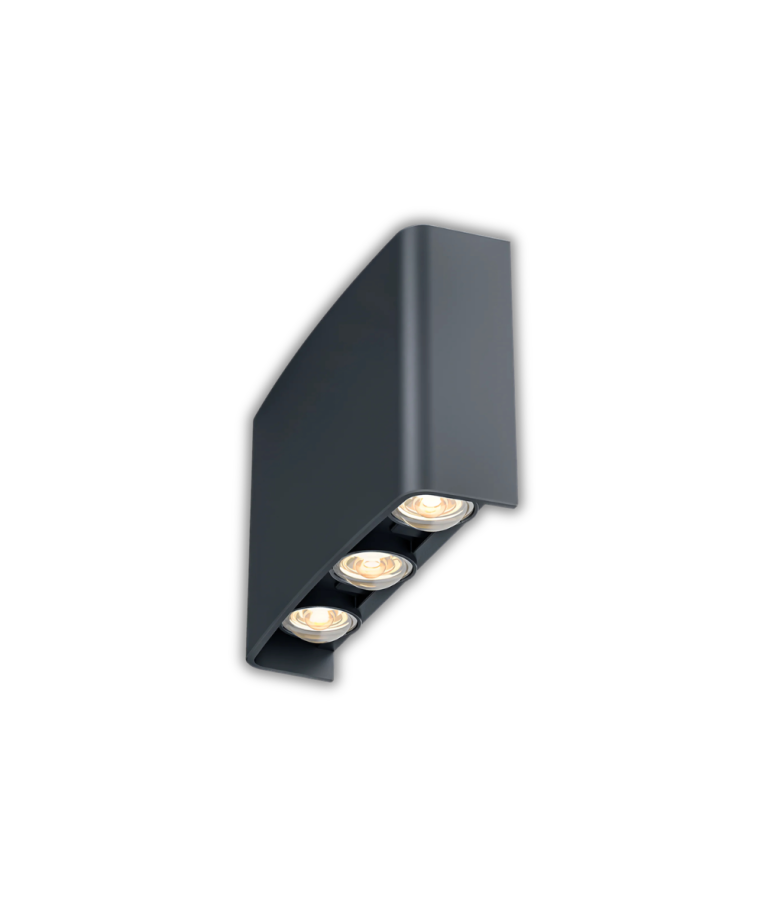 Sieninis lauko šviestuvas Braytron VECTOR LED, 6 W, tamsiai pilkas 1