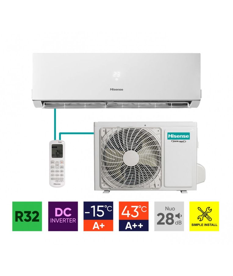 Sieninių mono-split šildymo-kondicionavimo sistemų Hisense Easy komplektai 1