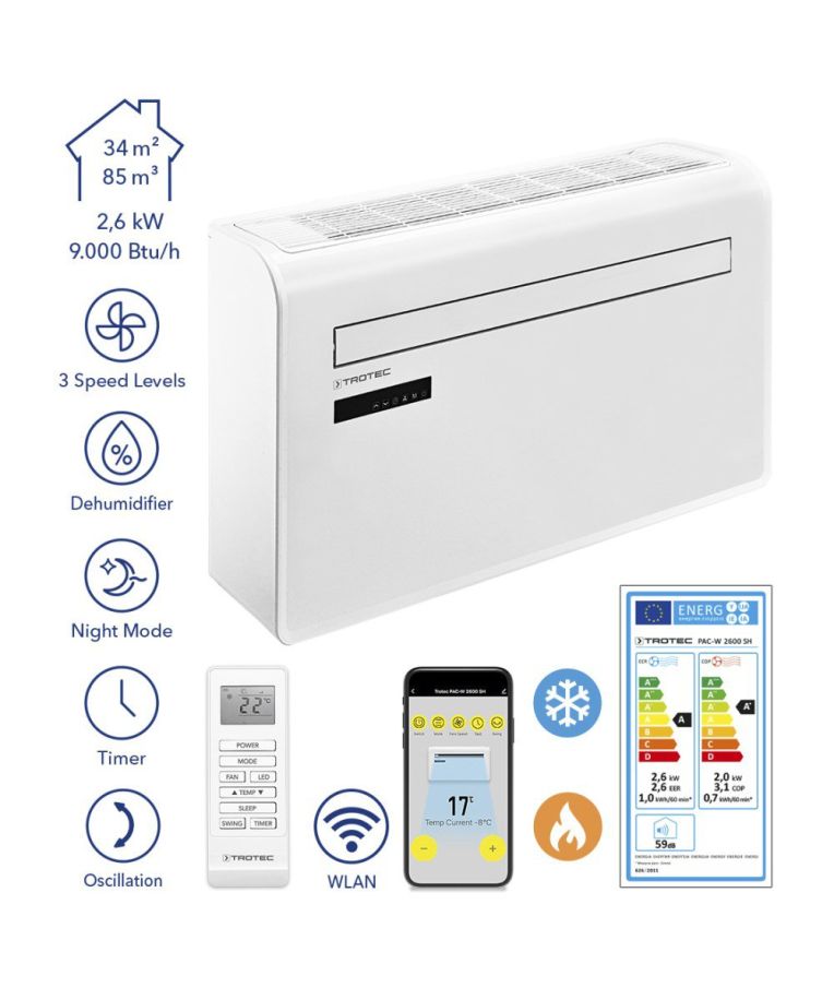 Oro kondicionierius monoblokas (be išorinio bloko) Trotec PAC-W 2600 SH 4