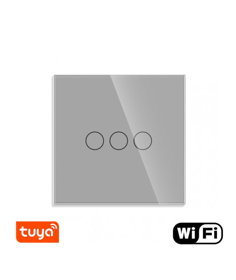 WiFi tripolis sensorinis jungiklis Feelspot, pilkas 600W 1