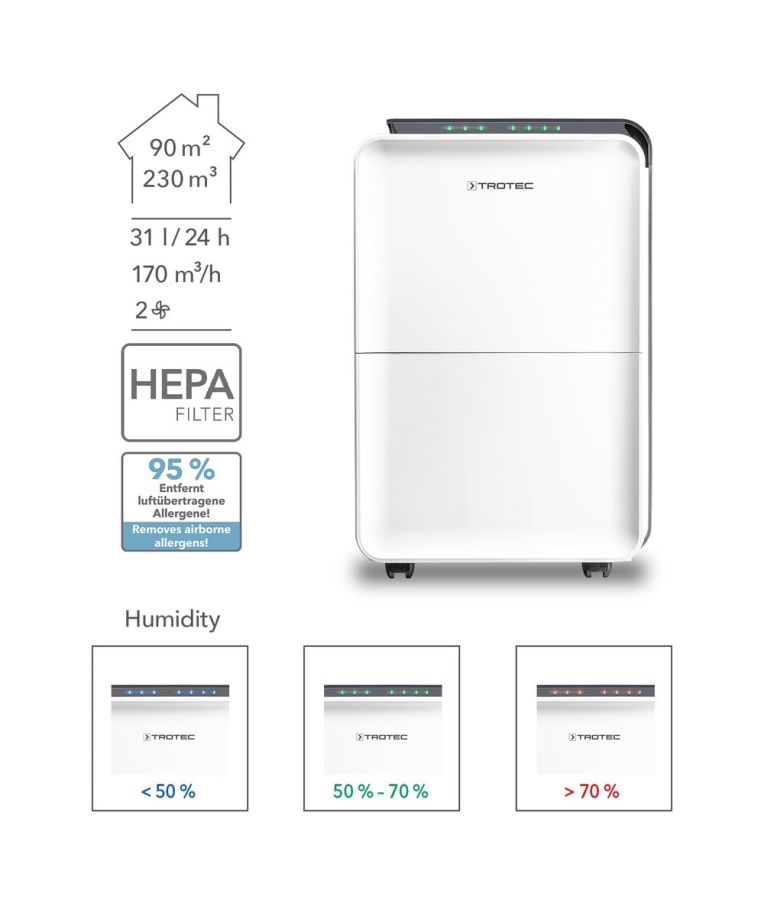 Kondensacinis oro sausintuvas Trotec TTK 99 HEPA (prekė su trūkumais) 9