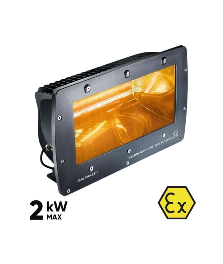 Aukštos apsaugos klasės halogeninis infraraudonųjų spindulių šildytuvas HELIOS RADIANT SAFE INDUSTRY [ATEX] 1