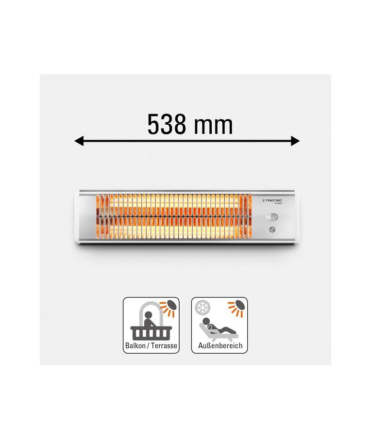 Kvarcinis infraraudonųjų spindulių šildytuvas Trotec IR 1200 S 5
