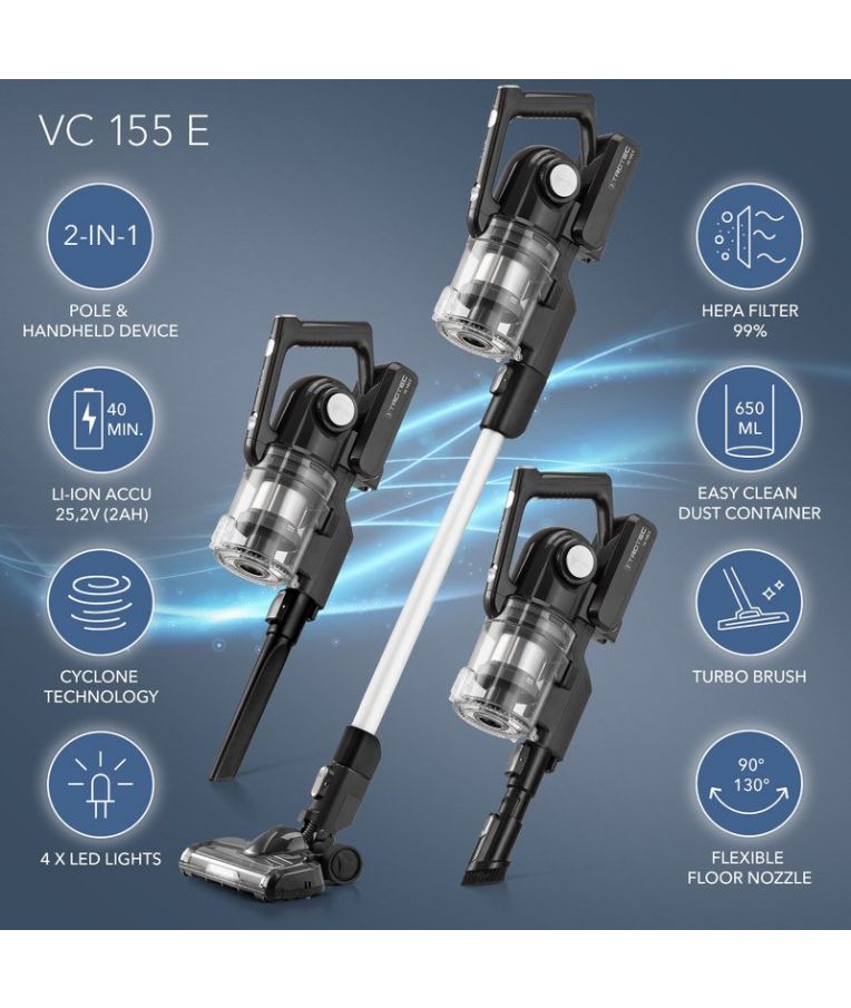 Belaidis dulkių siurblys - šluota Trotec VC 155 E (prekė su trūkumais) 12