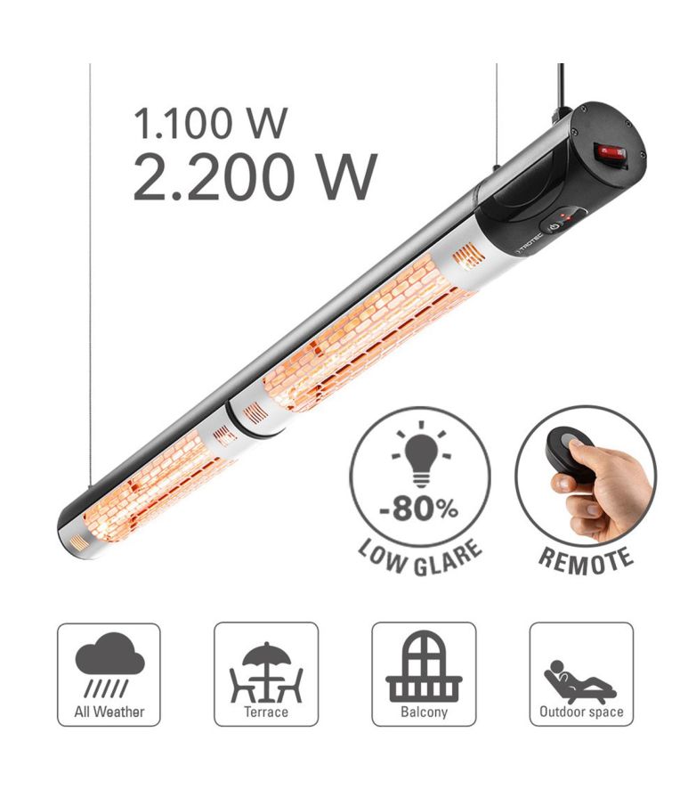 Halogeninis infraraudonųjų spindulių šildytuvas Trotec IR 2200 7