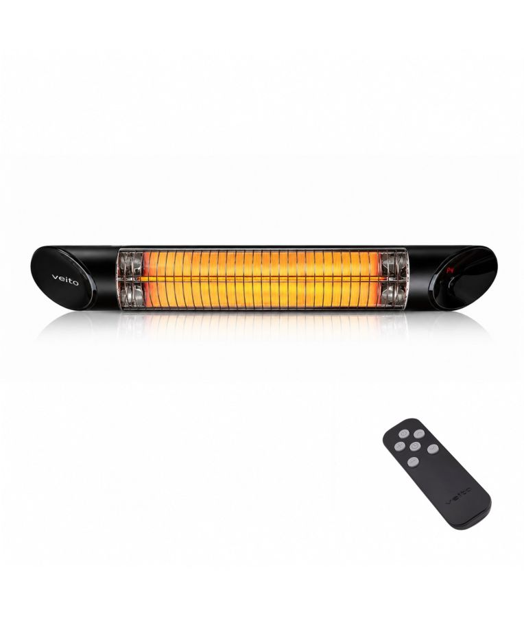 Anglies pluošto infraraudonųjų spindulių šildytuvas Veito BLADE W, juodas 2