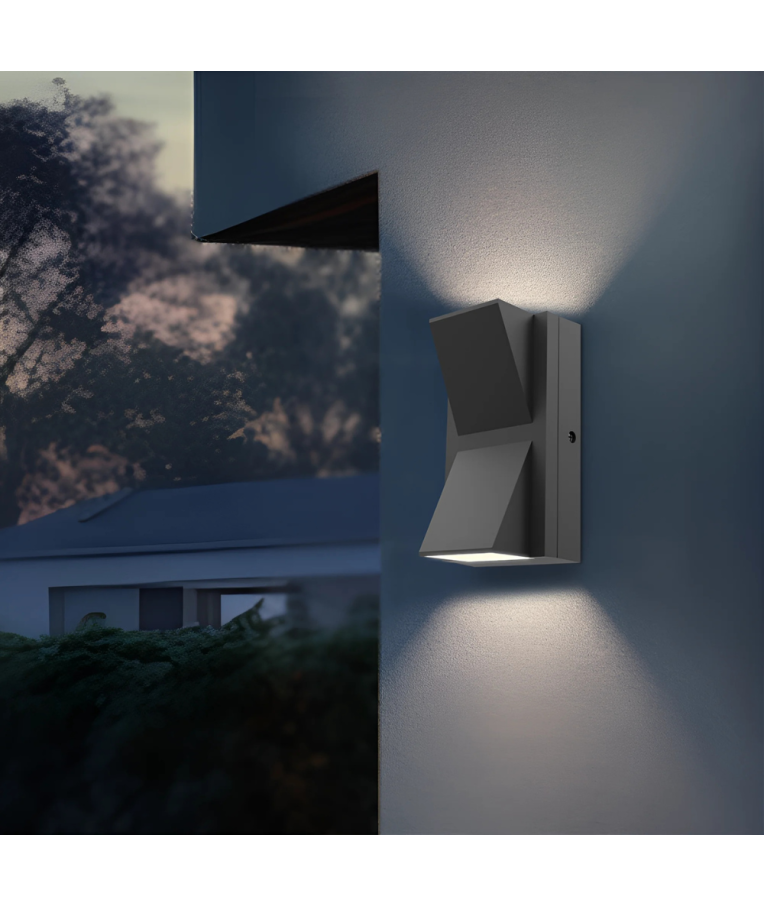 Sieninis lauko šviestuvas Braytron VEKTA LED, 12 W, tamsiai pilkas 4