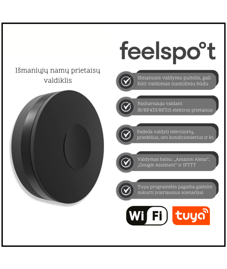 Išmaniųjų namų prietaisų valdiklis Feelspot FS-IRF02W 1