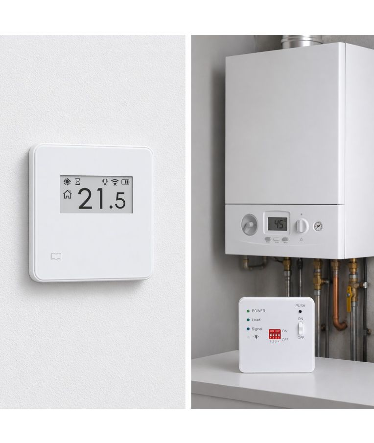 Išmanus programuojamas termostatas Feelspot WTH26.03RF WiFi, Tuya