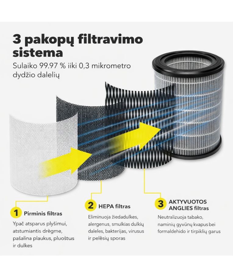 HEPA filtras oro valytuvui AirgoClean 170 E / AirgoClean 171 E