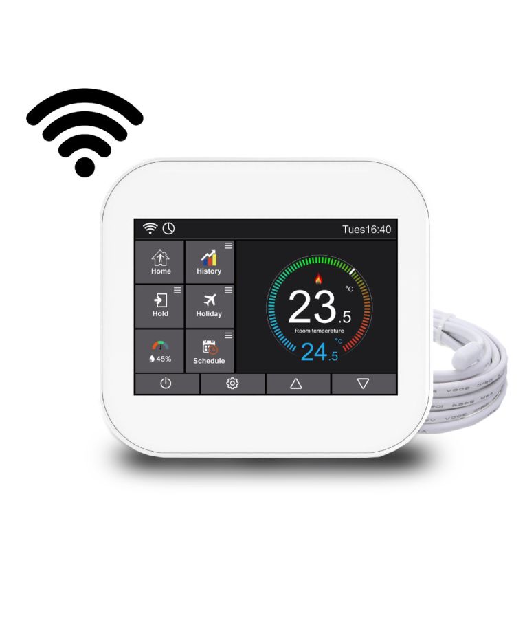 Elektroninis WI-FI termostatas (termoreguliatorius) Feelspot WTH07.36 white, Tuya 