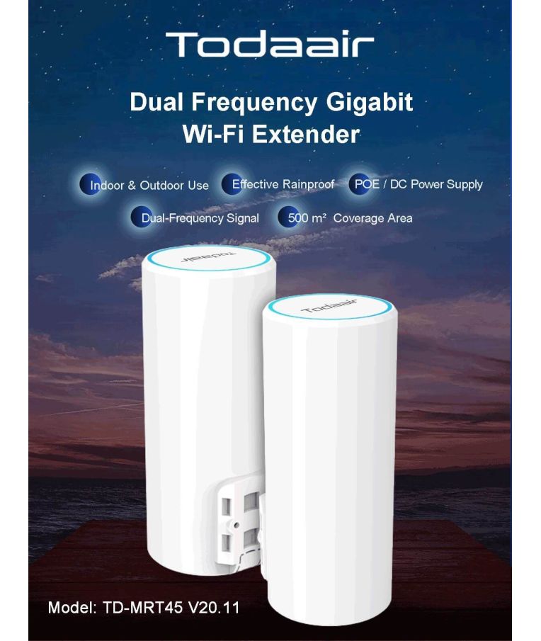 Wi-Fi stiprintuvas (kartotuvas) Todaair TD-MRT45 (prekė su trūkumais)