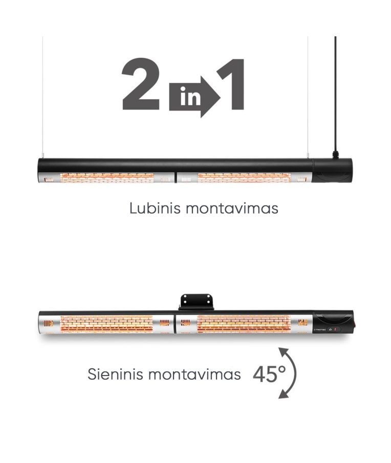 Halogeninis infraraudonųjų spindulių šildytuvas Trotec IR 2200 8
