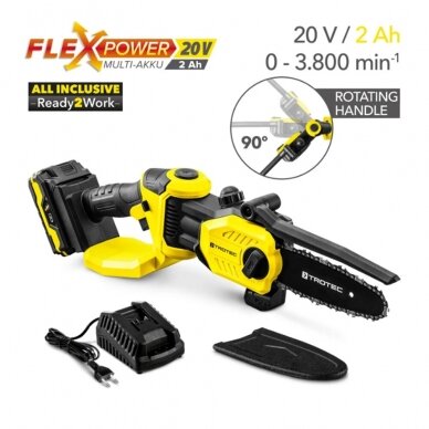 Cordless chainsaw Trotec PCHS 10-20V (Kopija) 5
