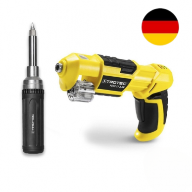 Cordless screwdriver-drill Trotec PSCS 11-3.6V and set of bits with screwdriver Trotec 9in1