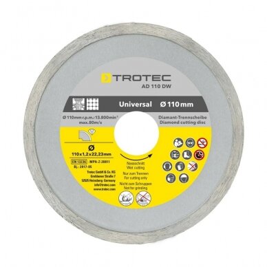 Set of diamond cutting discs Trotec 3