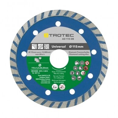 Set of diamond cutting discs Trotec 5