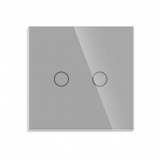 Dvipolis sensorinis jungiklio dangtelis Feelspot, pilkas, 86x86mm