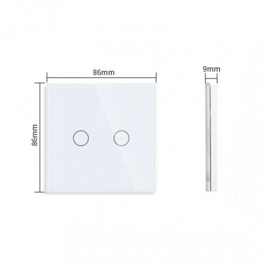 Dvipolis sensorinis jungiklio dangtelis Feelspot, baltas, 86x86mm 4
