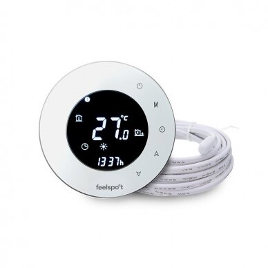 Grindinio šildymo tinklelis Warmset BLACK + programuojamas termostatas Feelspot WTH93.36 3