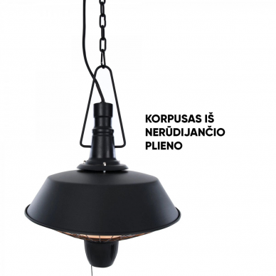 Halogeninis infraraudonųjų spindulių lauko šildytuvas Indus RSH16 1