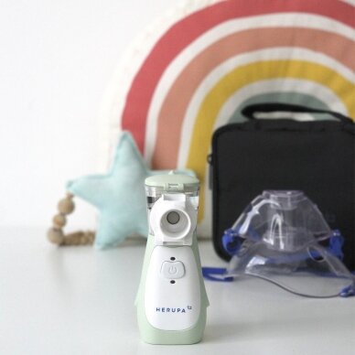 Inhaliatorius Herupa Smart Mesh Plus ir App žaidimas inhaliuojant 6