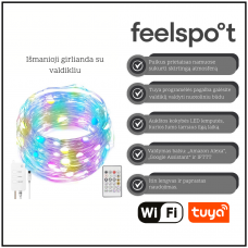 Išmanioji girlianda su valdikliu Feelspot FS-RSL02W 10m Wi-fi, Tuya