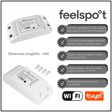 Išmanusis jungiklis - rėlė Feelspot FS-WB01W 10A Wi-fi, Tuya