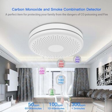 Išmanusis dūmų ir CO jutiklis Feelspot FS-CSS01W WiFi, Tuya 7