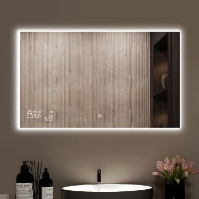Išmanusis vonios veidrodis su LED apšvietimu