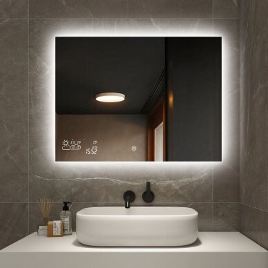 Išmanusis vonios veidrodis su LED apšvietimu 1