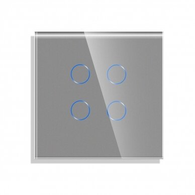 Four-pole sensor switch Feelspot, gray 500W