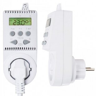 Kištukinis programuojamas patalpos termostatas (termoreguliatorius) TS10, 16A
