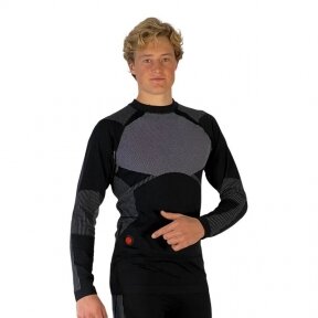Glovii GXB Heated Thermal Underwear Set with Battery, Black