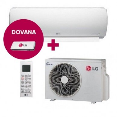 Sieninių mono-split šildymo-kondicionavimo sistemų LG Prestige Nordic komplektai 1