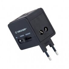 Kelioninis universalus adapteris Velamp SH115 (prekė su trūkumais)