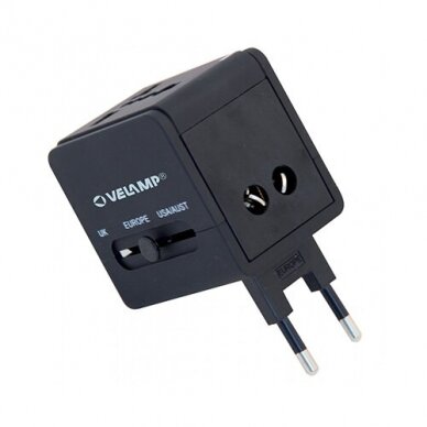 Kelioninis universalus adapteris Velamp SH115 (prekė su trūkumais)