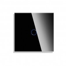 Vienpolis sensorinis jungiklio dangtelis, juodas