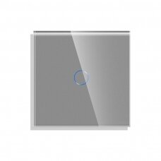 Vienpolis sensorinis jungiklio dangtelis Feelspot, pilkas, 47x47mm