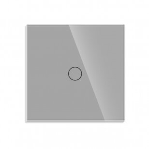 Vienpolis sensorinis jungiklio dangtelis Feelspot, pilkas, 86x86mm