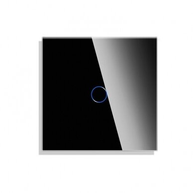 Vienpolis sensorinis jungiklio dangtelis Feelspot, juodas, 47x47mm