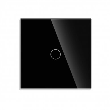 Vienpolis sensorinis jungiklio dangtelis Feelspot, juodas, 86x86mm